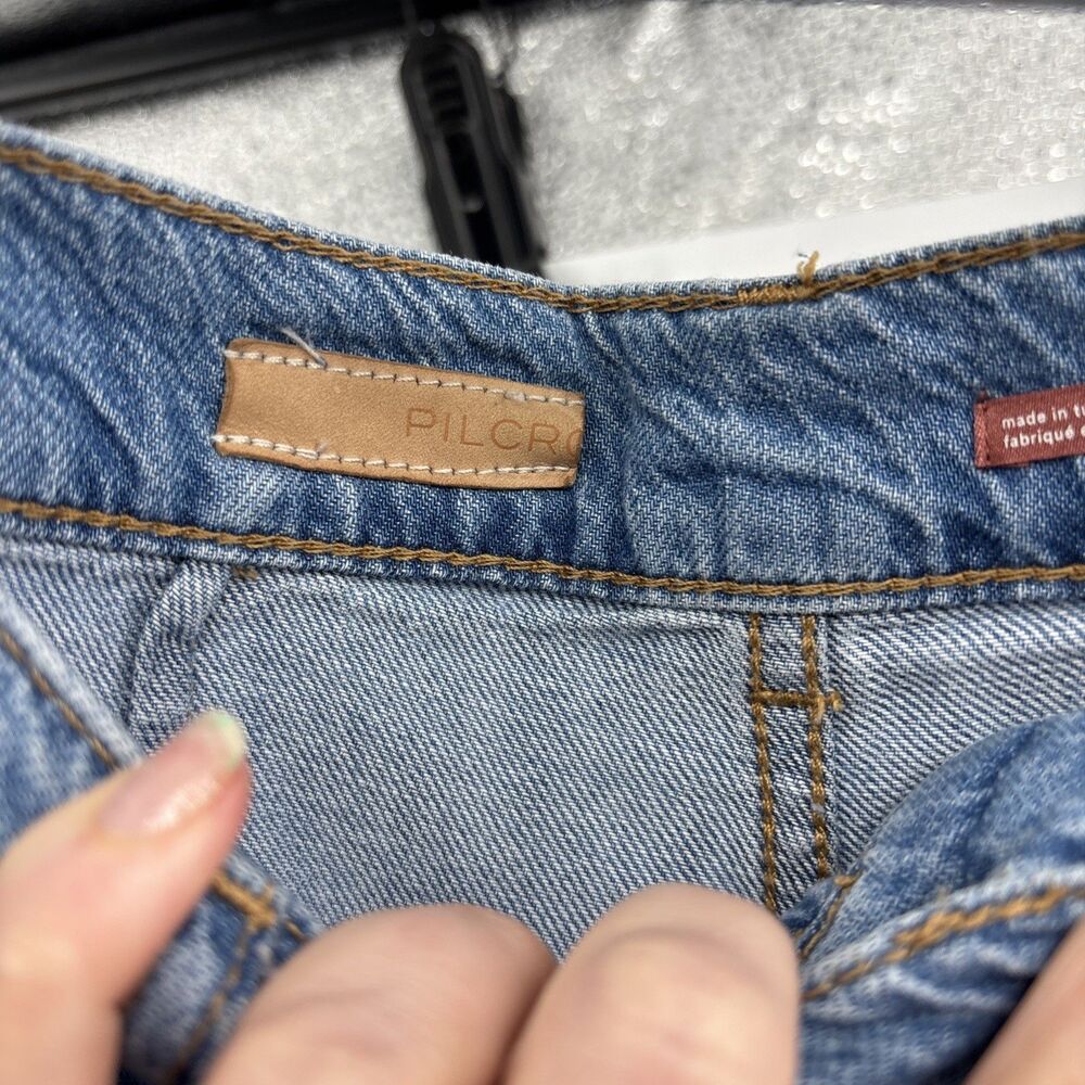 Pilcro Anthropologie Jane Women's Wide Leg Denim Jeans Welt Pocket 27/6 - Picture 3 of 6